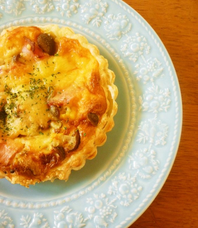 おひとり様のキノコ＆ベーコンキッシュ* by kanan店長 【クックパッド 