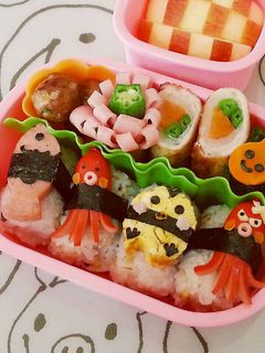 タコのお寿司風 キャラ弁♪-レシピのメイン写真