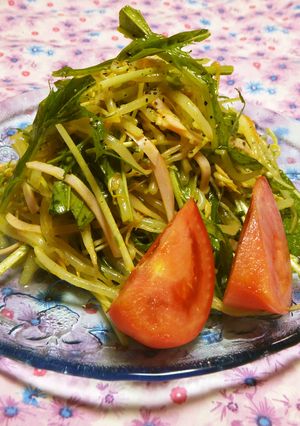 さっぱり♪もやしと水菜のカレー風味サラダ-レシピのメイン写真
