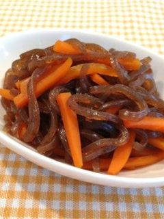 人参とつきこんにゃくの甘辛煮-レシピのメイン写真