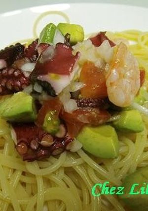 シーフードの冷製パスタ-レシピのメイン写真