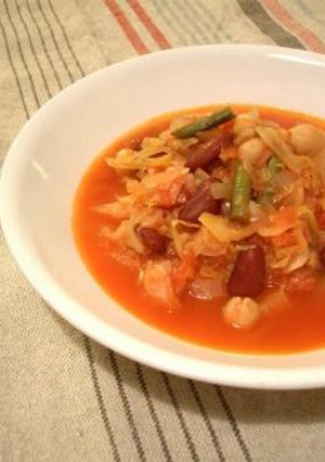 野菜たっぷり！わが家のトマトスープ-レシピのメイン写真