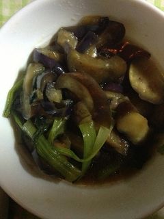 ナスとちんげん菜の炒めもの-レシピのメイン写真