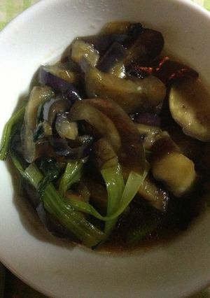 ナスとちんげん菜の炒めもの-レシピのメイン写真