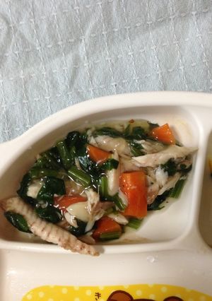 離乳食後期 秋刀魚の野菜あんかけ-レシピのメイン写真