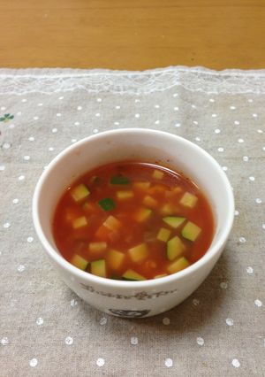夏にぴったり☆簡単トマトスープ-レシピのメイン写真
