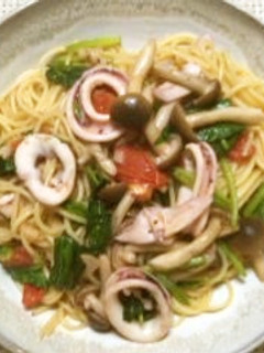 イカ・ほうれん草・トマトのさっぱりパスタ-レシピのメイン写真
