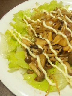 きのこ消費!照り焼きレタス-レシピのメイン写真