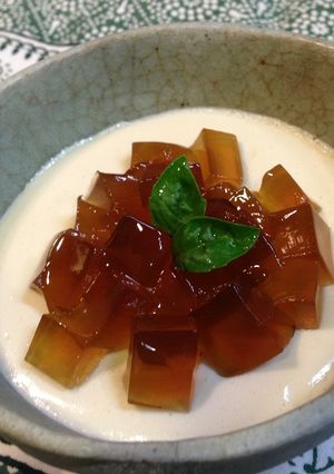 豆乳のパンナコッタ☆黒糖ゼリーのっけ☆-レシピのメイン写真