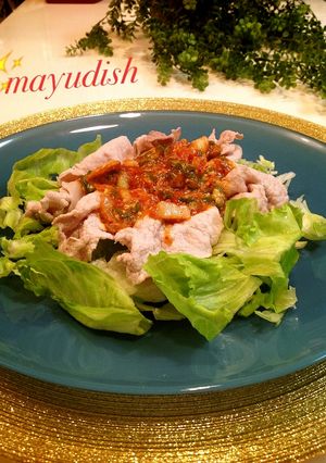 旨辛☆オクラダレで冷しゃぶサラダ-レシピのメイン写真