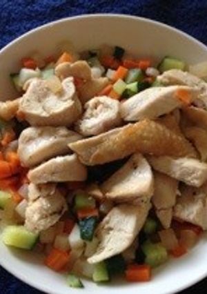 ズボラ料理☆チキンの夏野菜煮込み☆-レシピのメイン写真