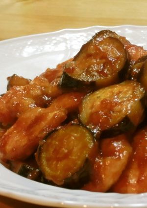 ＊茄子と鶏胸肉のケチャップ炒め＊-レシピのメイン写真