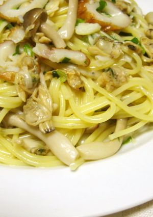 きのことアサリ（缶詰）パスタ-レシピのメイン写真