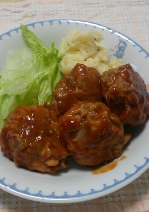 豚こまハンバーグ-レシピのメイン写真