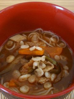なすと油揚げのずーず(味噌汁そうめん)-レシピのメイン写真