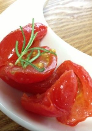 ギュギュッと塩絞りミニトマトのオイル漬け-レシピのメイン写真