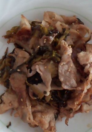 豚肉の高菜ゴマ炒め-レシピのメイン写真