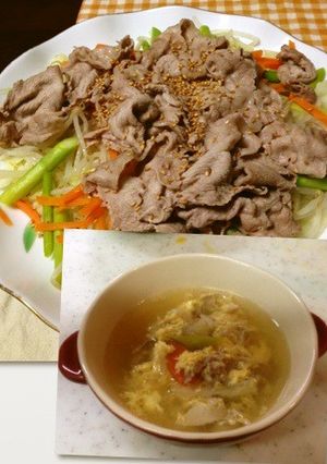 冷しゃぶ おまけスープつき (^o^)-レシピのメイン写真
