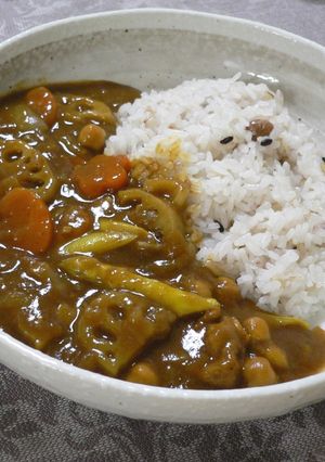 ひよこ豆と蓮根のカレー♪-レシピのメイン写真