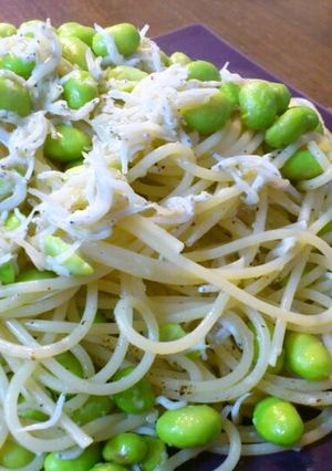 しらすと枝豆のペペロンチーノパスタ-レシピのメイン写真