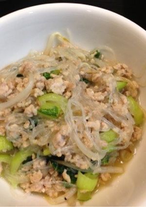 春雨と鶏ひき肉の炒めあんかけ-レシピのメイン写真
