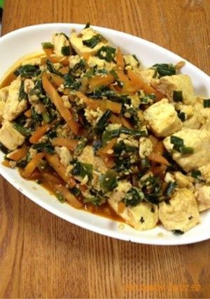夏バテ解消!にんにくニラ豆腐-レシピのメイン写真