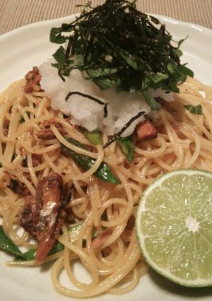 さんま蒲焼缶の大根おろしパスタ-レシピのメイン写真