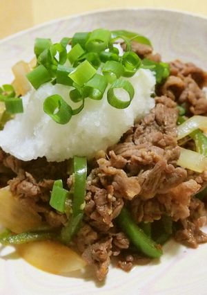 牛肉ピリ辛炒め~大根おろしのせ~-レシピのメイン写真