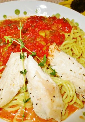 トマトと鶏胸肉の冷やし中華麺-レシピのメイン写真