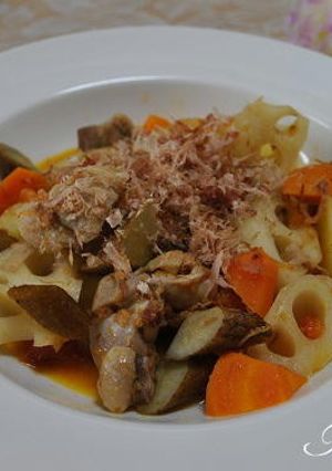 鶏肉入り根菜の和風ラタトゥイユ-レシピのメイン写真