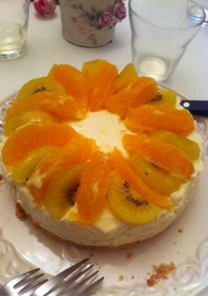 キウイとオレンジの爽やかレアチーズケーキ-レシピのメイン写真