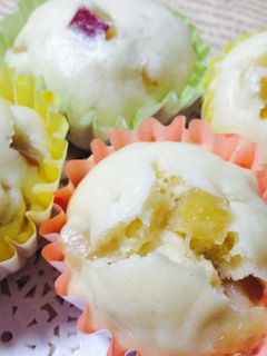 りんごとさつまいもの蒸しパン-レシピのメイン写真