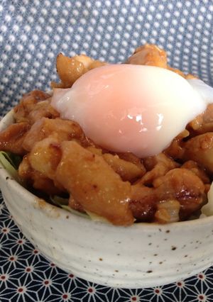 とろける酒粕味噌だれ鶏肉丼　夏バテ対策-レシピのメイン写真