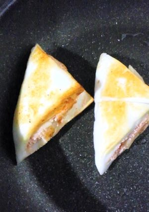 はんぺんの明太帆立サラダ挟み焼-レシピのメイン写真