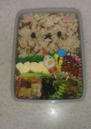 両親にリラクマ弁当。旦那のも作りました。-レシピのメイン写真