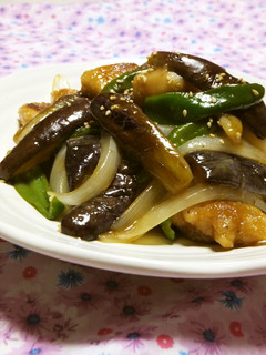 ポン酢でさっぱり♪なすと鶏肉の炒め物-レシピのメイン写真
