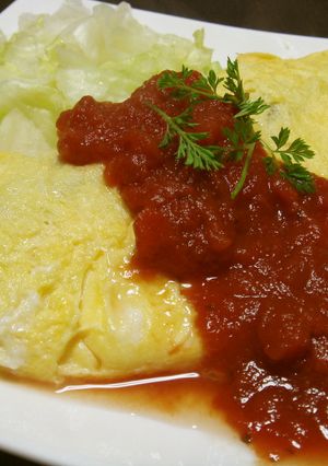 かけるトマトで簡単オムレツ❤-レシピのメイン写真