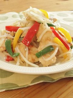 醤油麹鶏とモヤシのカラフルオイスター炒め-レシピのメイン写真
