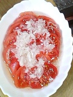 夏にサッパリ♬ トマトの玉ねぎ酢マリネ-レシピのメイン写真