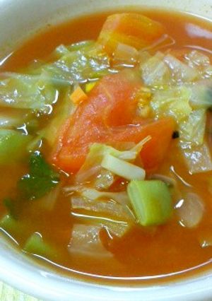 冷蔵庫の中の野菜たっぷりスープ-レシピのメイン写真