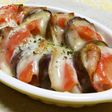 なすとトマトとベーコンのチーズ焼き