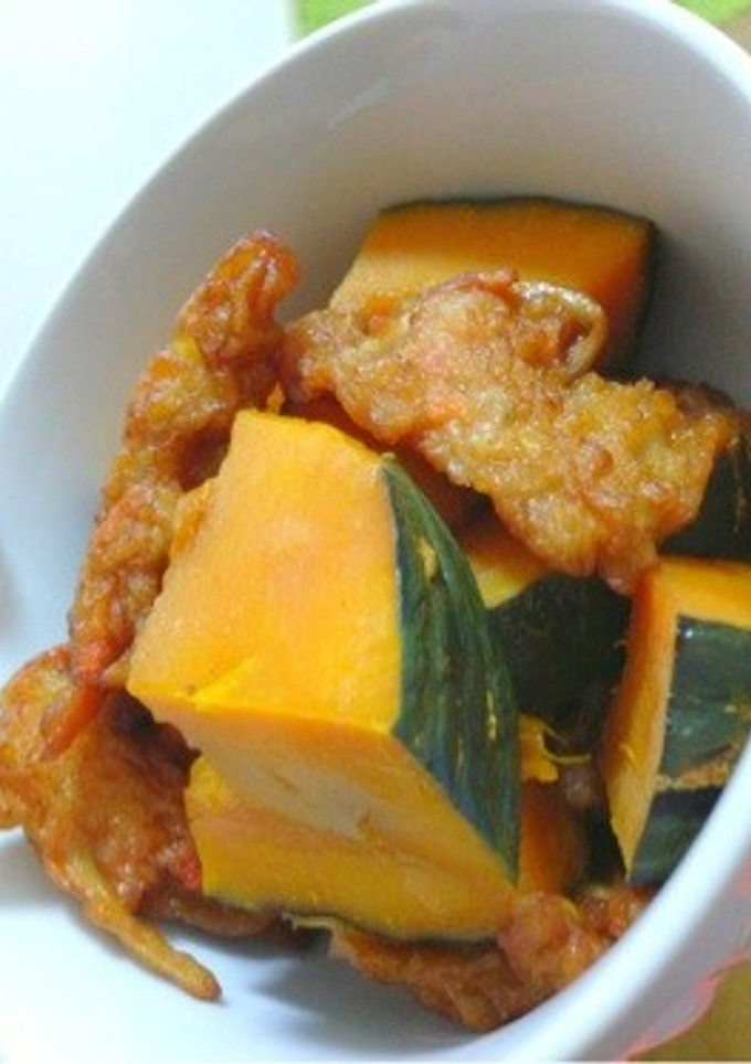 かぼちゃと加賀揚げの煮物-レシピのメイン写真