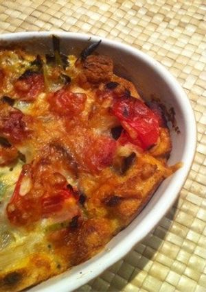 野菜とパンのキッシュ-レシピのメイン写真
