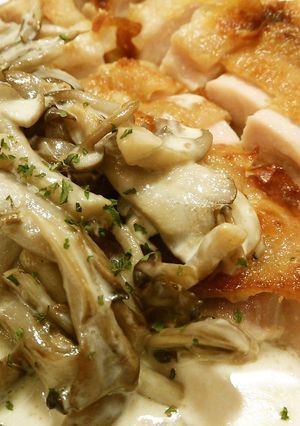 鶏もも肉のキノコクリームソース♪-レシピのメイン写真