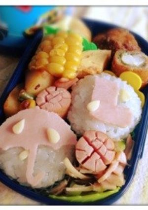 キャラ弁・傘と雨靴・デコ弁-レシピのメイン写真