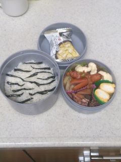 ゼブラ弁当!二色卵焼き!-レシピのメイン写真