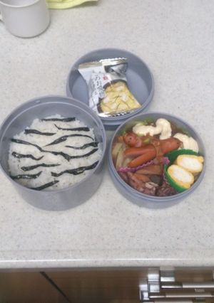 ゼブラ弁当!二色卵焼き!-レシピのメイン写真