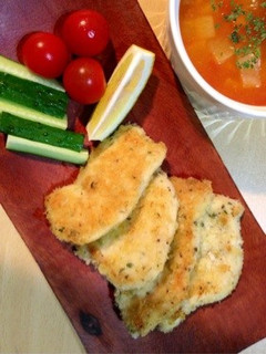 簡単♪鶏胸肉のしっとり♡ハーブパン粉焼き-レシピのメイン写真