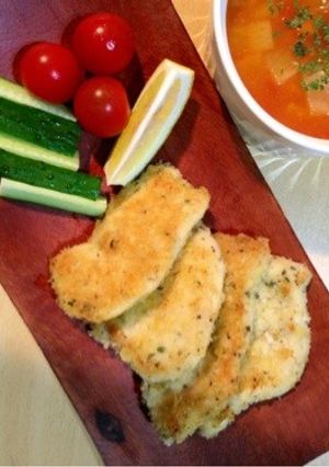 簡単♪鶏胸肉のしっとり♡ハーブパン粉焼き-レシピのメイン写真