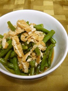 インゲンと油揚げの煮物-レシピのメイン写真